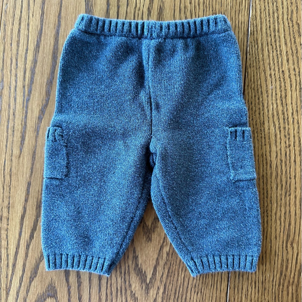 Knit Cotton Baby Cargo Pants